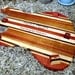 Handmade Wood Jazzy Bass Guitar Cutting Board - Cherry, Bloodwood,  & Curly Maple