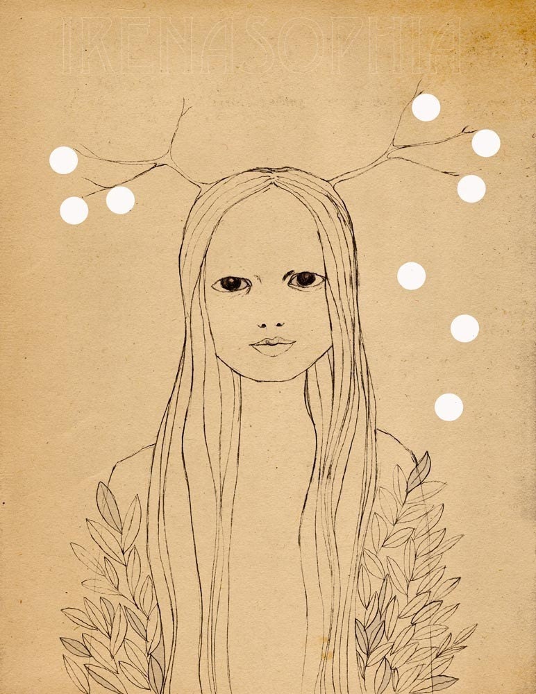 Turning to a Tree print of original drawing