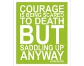 Children's Wall Art / Nursery Decor Courage Quote by John Wayne... 11x14 inch print by Finny and Zook