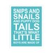 Children's Wall Art / Nursery Decor Snips and Snails 11x14 inch print by Finny and Zook
