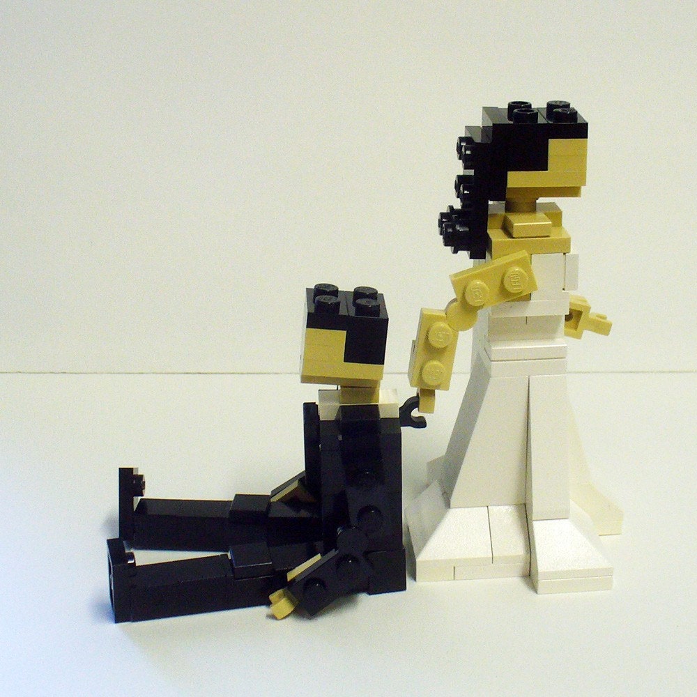 Custom Bride dragging Groom Wedding Cake Topper