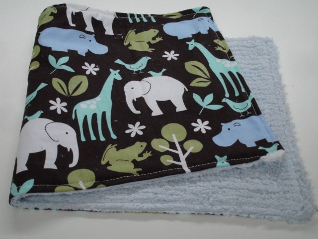 Reserved listing for alysun237 Zoology Baby Burp Cloth with Chenille