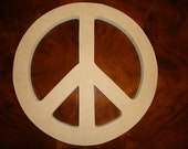 10 Inch Unfinished Mdf Wood Peace Sign 1/2 Inch Thick