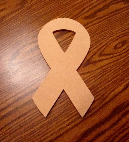Awareness Ribbon Unfinished Mdf Wood Plaque