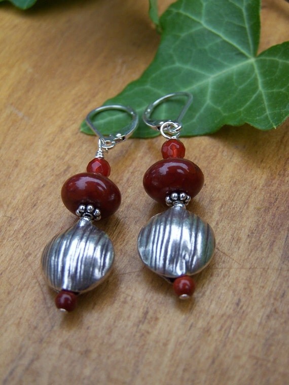 Carnelian And Sterling Earrings Preview 1