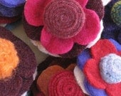 Flower Pin Pattern - Recycled Felted Wool Brooch