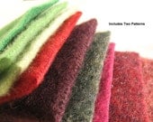 Flower Pins - Makes 3 Flowers-  2 Patterns - Eco Friendly Wool Felt