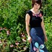Ladies Denim Flower Skirt