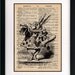 alice in wonderland vintage art print vintage dictionary print vintage book page print unique art print 8x10
