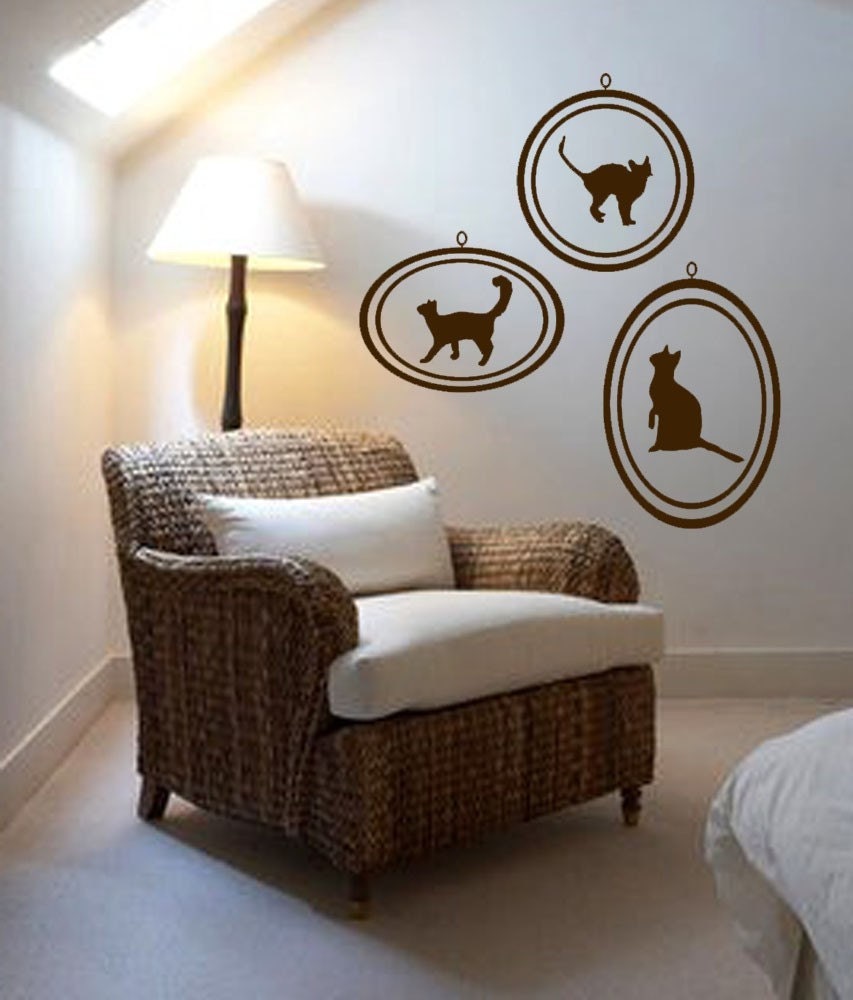 ShaNickers Wall Decal-Framed Print Collection-Cats--FREE SHIPPING