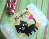 Happy Cat Necklace Resin Necklace 
