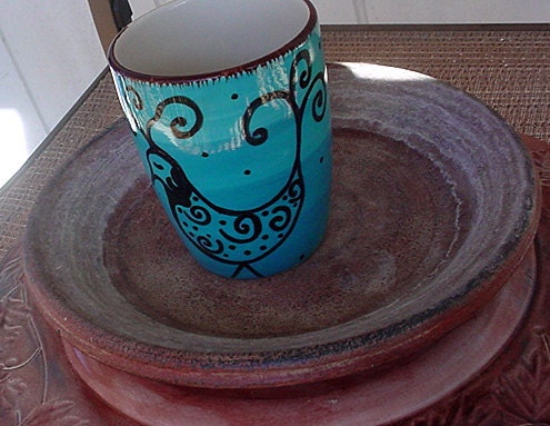 Whimsy bird mug