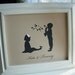 Childrens Silhouette Art Print - Boy, Girl, Siblings - Select from many silhouette choices - 8x10 size by Le Papier Studio