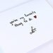 Anniversary Card. Boyfriend Card. You're My Favorite Thing to Do. Black, Red, White. Blank Folded Card. Mature.