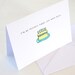 Birthday Card. So Frickin Happy You Were Born. Yellow, Turquoise, Aqua. Folded Blank Card.