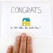 New House Card. New House Congratulations Card. Housewarming Card. Yellow, Turquoise.