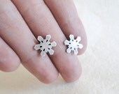 Snowflake Earrings - Sterling Silver