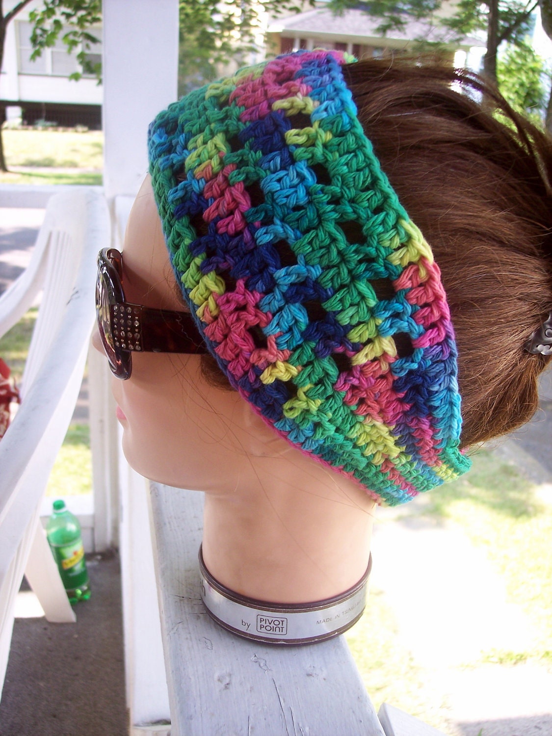 Rainbow Tye DyeHeadband Extra Wide