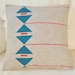 Beige linen pillow cover with geometric patterns inspiration