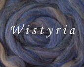 Wool Roving - Corriedale Wool - 1 ounce - BLUE VARIEGATED