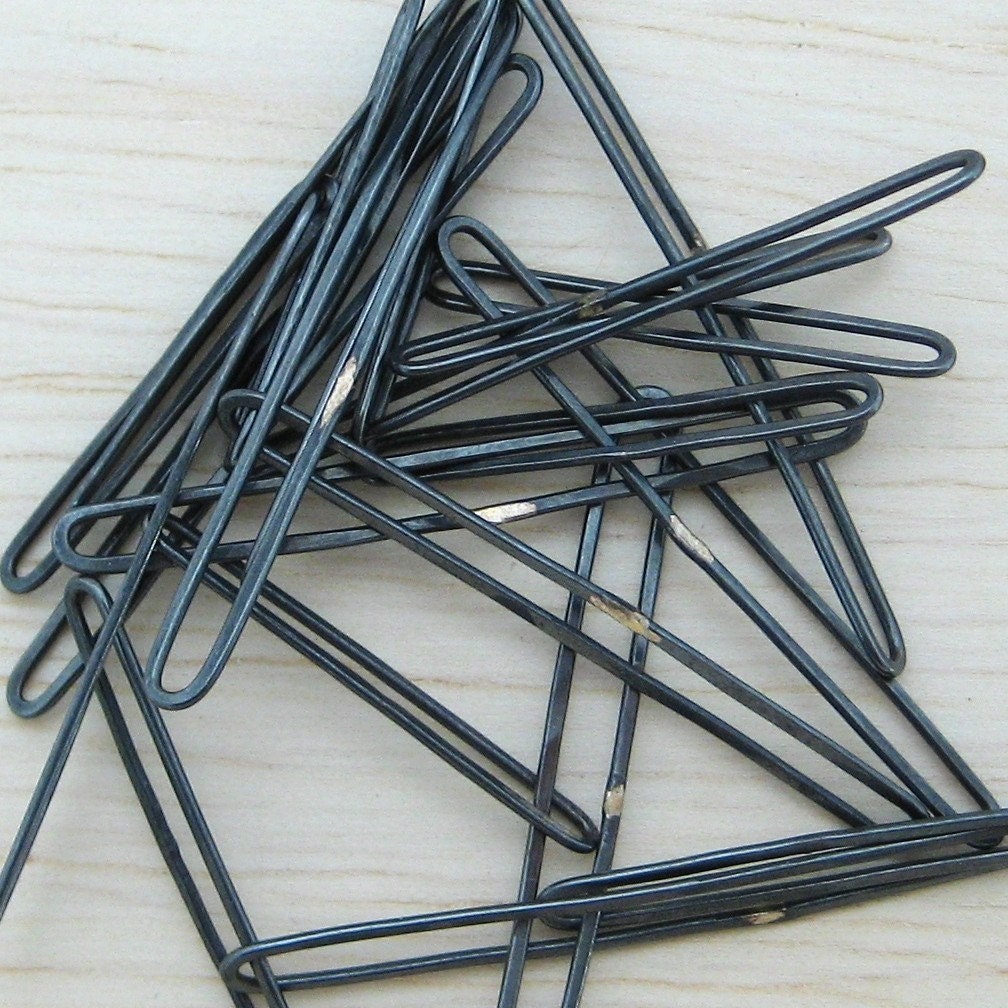 Black Chain Paper Clip long handmade chain