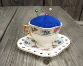 Needle Felted  Pin Cushion - Tea Time
