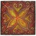 Mar 31 - Original Abstract Textured Painting on Recycle Mat Board 4x4 inch