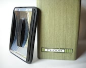 Retro Kromex Canister Vintage Green Faux Bois Metal Flour Canister Mid Century Modern