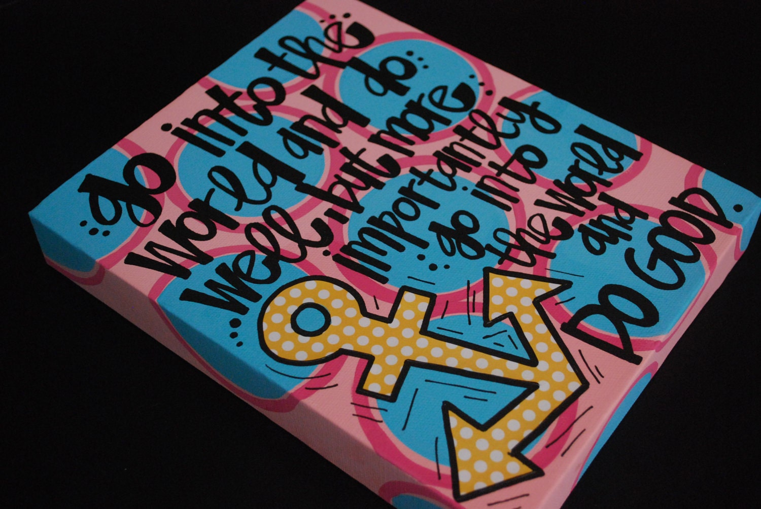 Delta Gamma "Do Good" painted canvas