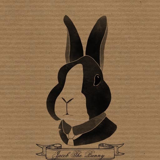 Jacob The Bunny(Black) Printable Clip Art 5X7