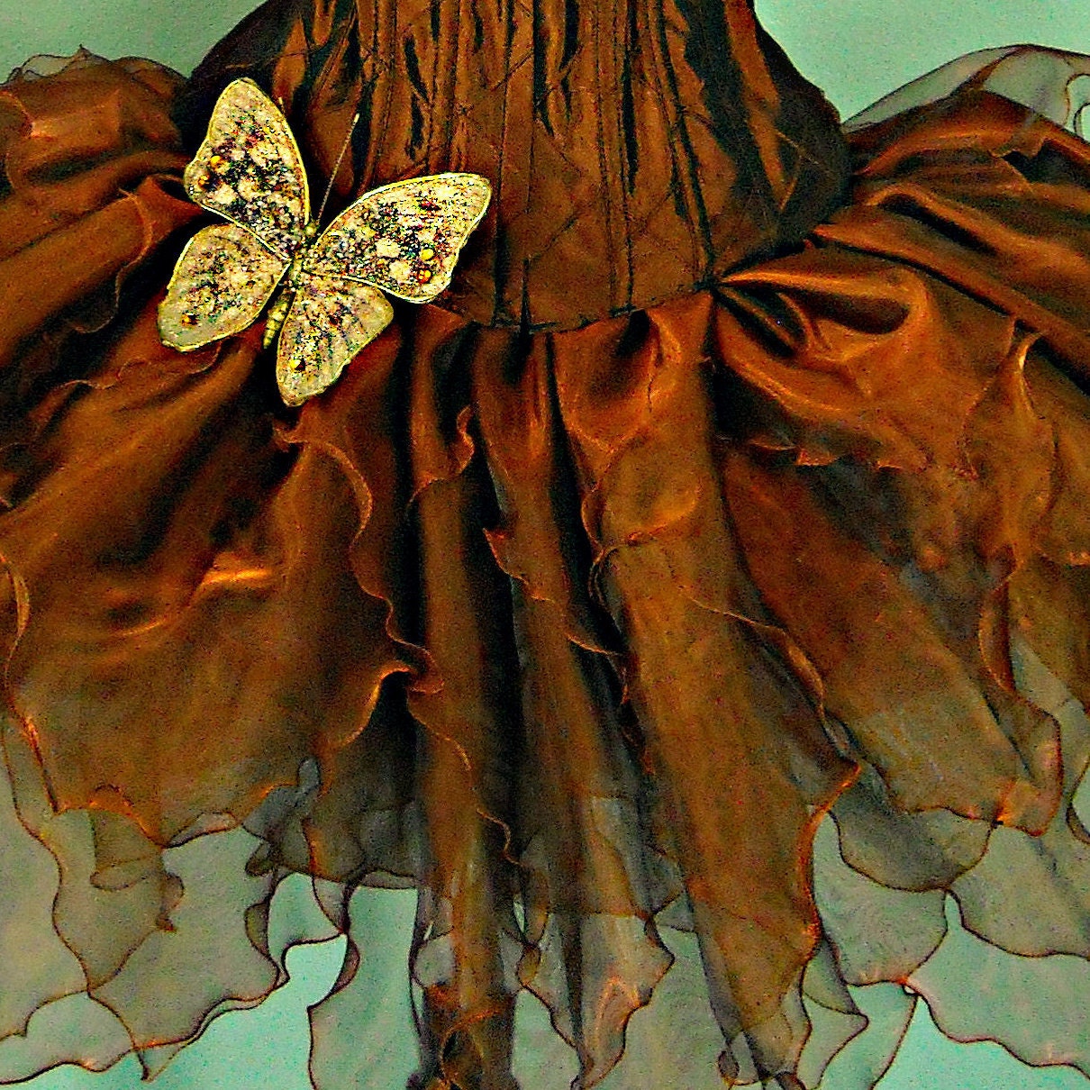 Copper Woodland Faerie - adult corset top fairy costume bust size 36 - 40