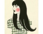 Fashion Illustration Art Print -  Dorothy - 4" x 6"