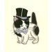 Cat art print Aristo-kitten - 4 X 6 cat print
