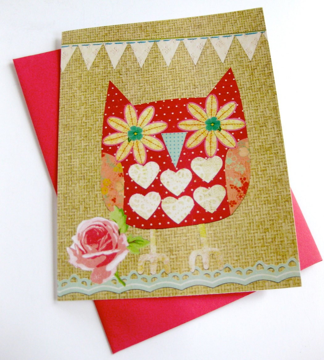 Owl Collage Card