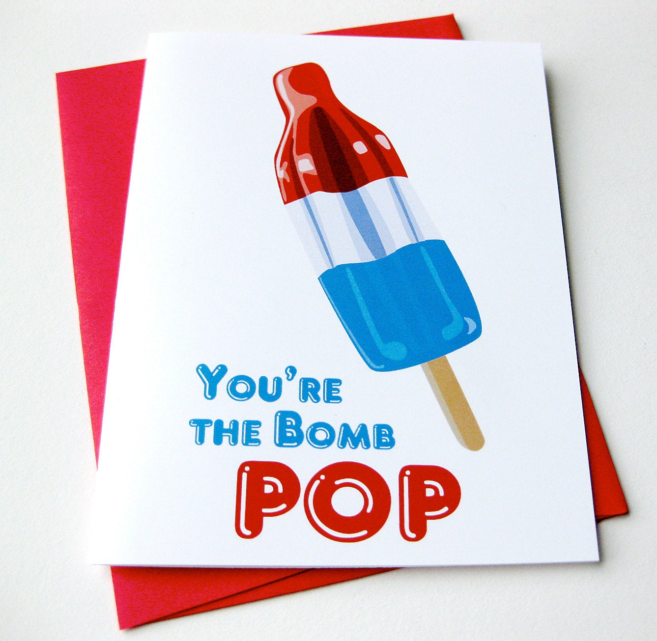 Fathers Day Card // You're The Bomb Pop // Funny Card - MeowKapowShop