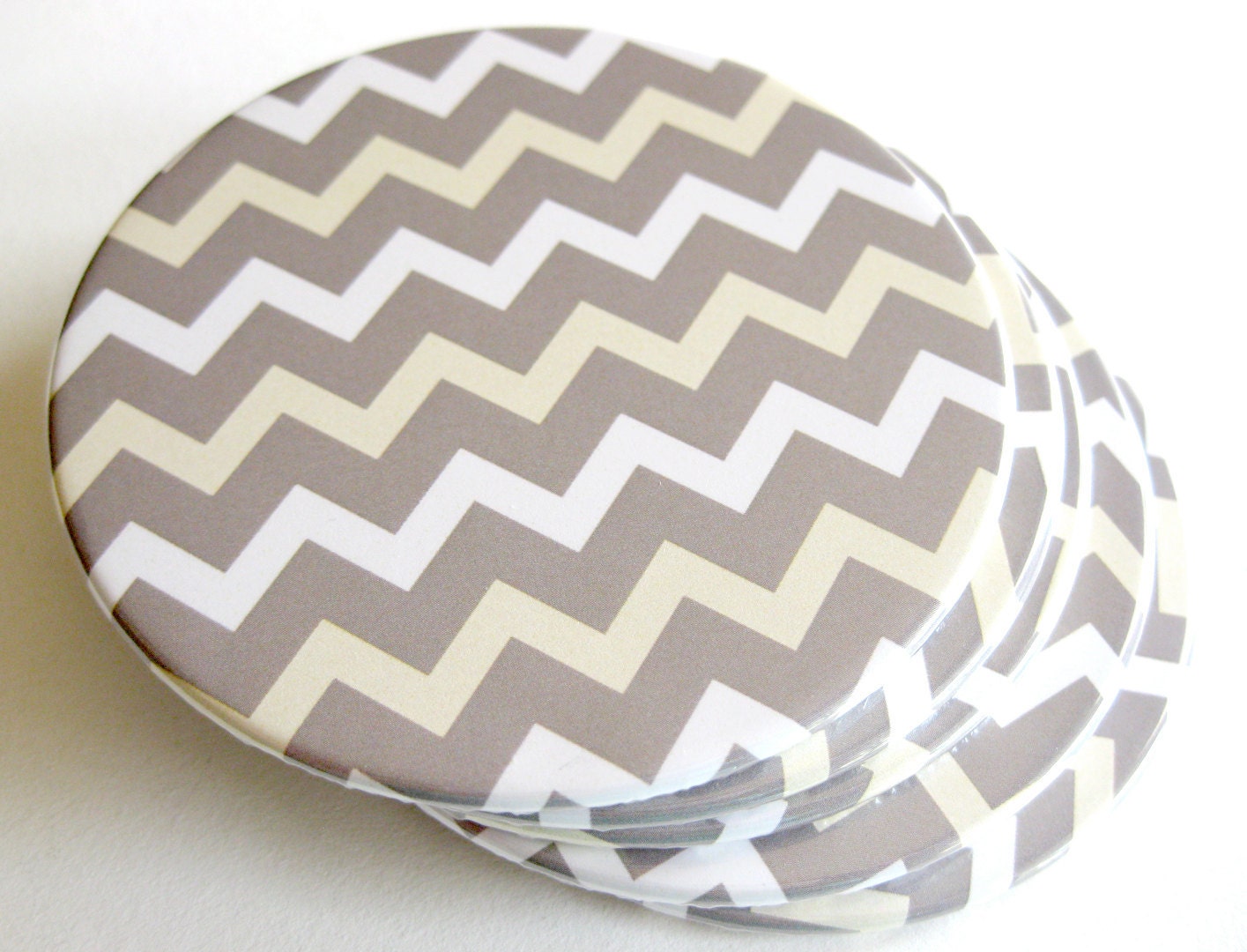 Gray Chevron Home Decor // Chevron Coasters // Set of 6