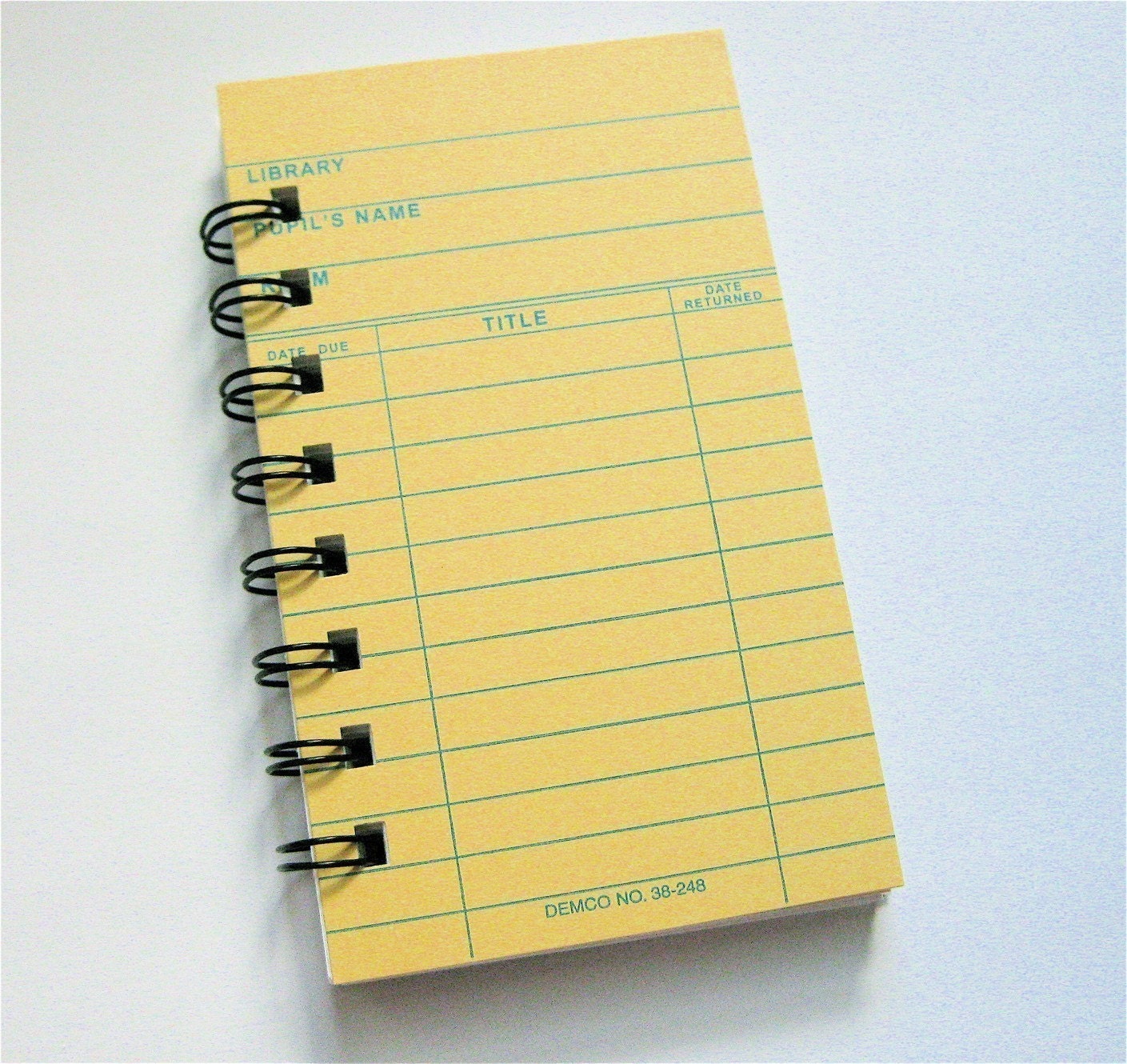 Library Card Notebooks set of 5