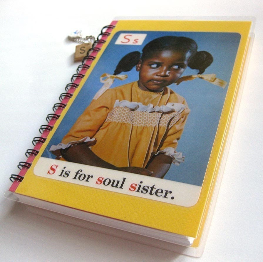 S is for Soul Sister 1970s ABC Flashcard Notebook