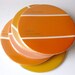 Pumpkin Coasters // Orange // Recycled Paint Samples  // Choose Your Own Color