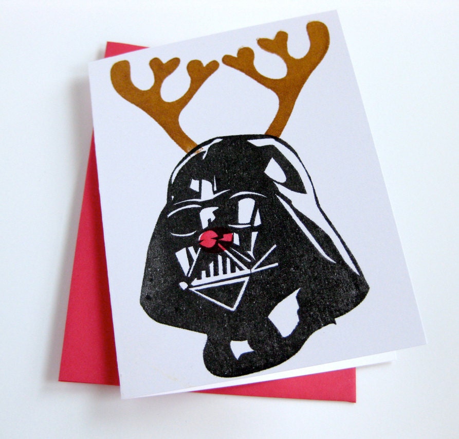 Star Wars Christmas Card // Reindeer Darth Vader