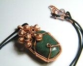 Bells: Fuschite in Quartz jingly necklace