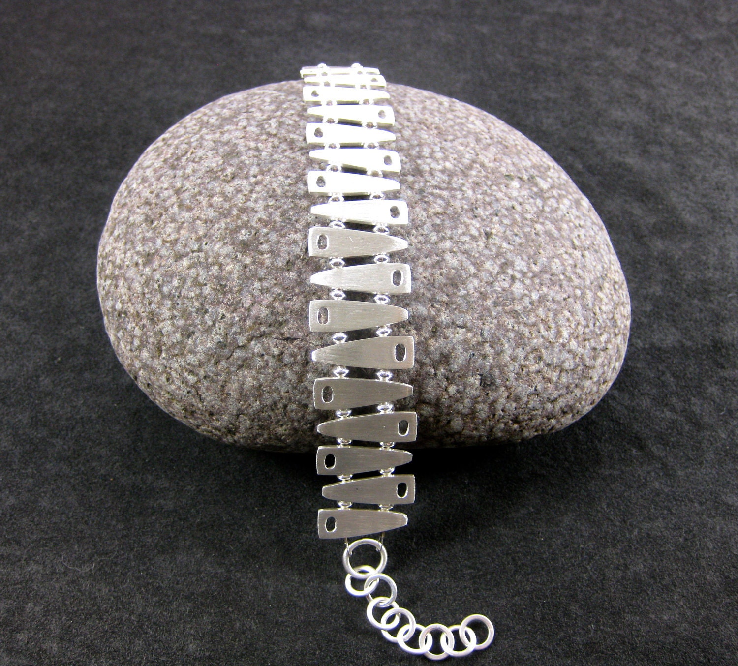 Sterling Silver Large 'African Drum' Bracelet - B0280