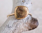 14k Gold and Bronze Small Rock Ring