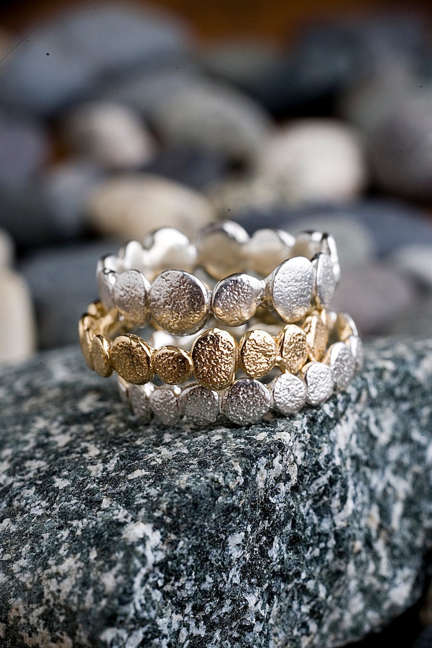 Silver Large Pebble Ring