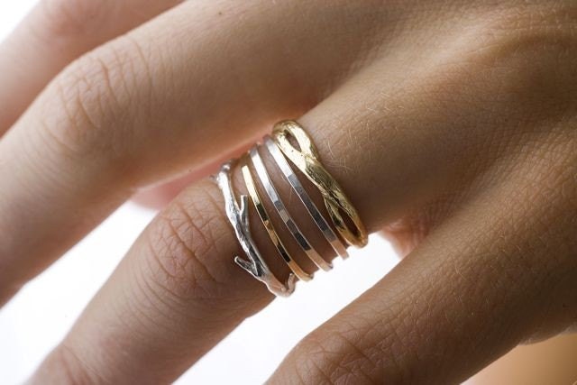 14k Gold Twig Ring
