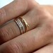 Simple twig set, 14k Gold and silver