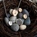 Small Silver Pebble Charm