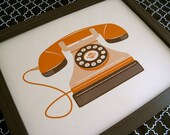 Retro Telephone Print