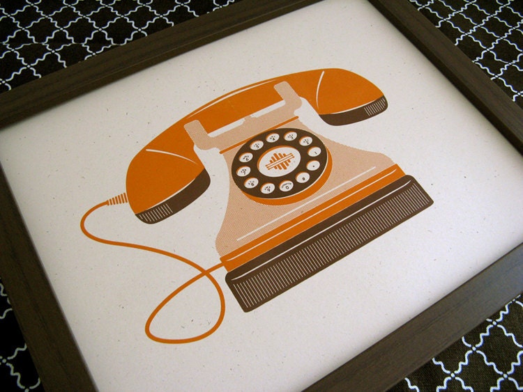 Retro Telephone Print