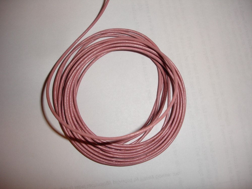 Pink Round Leather Cord - 1.5mm - By the Yard